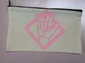 Elegant White Canvas Tote Pouch – “I Love You” (ASL Design)