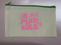 Trendy White Canvas Tote Pouch – “In My Pink Era”