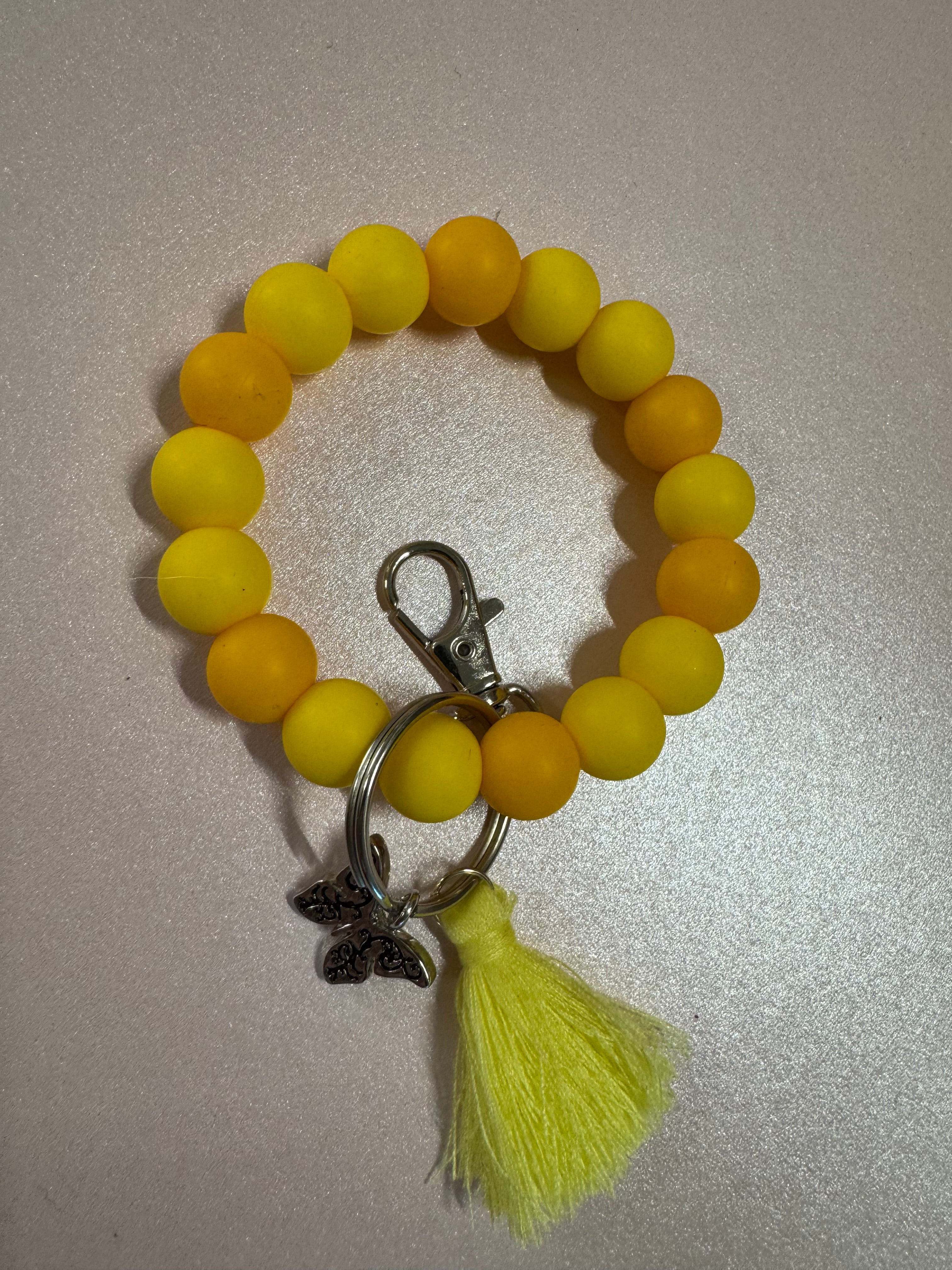 Luxe Yellow & Gold Corded Wristlet – 7"