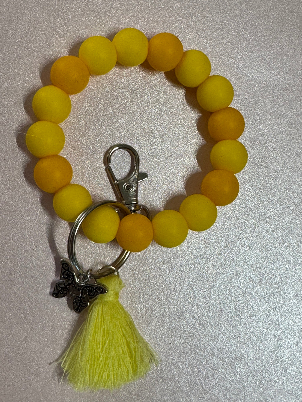 Luxe Yellow & Gold Corded Wristlet – 7"