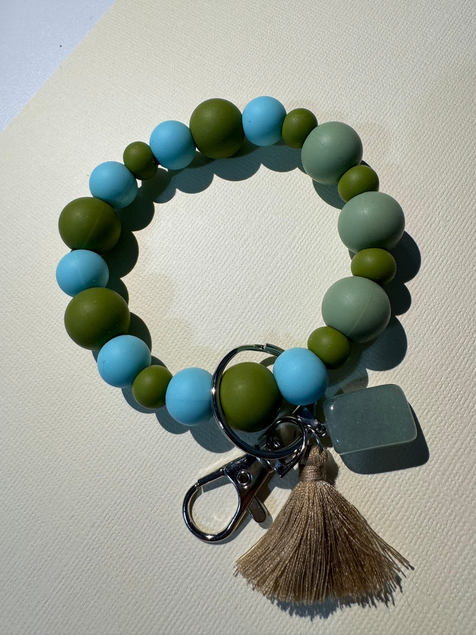 Beaded Wristlet Keychain - Choose Your Color and Style