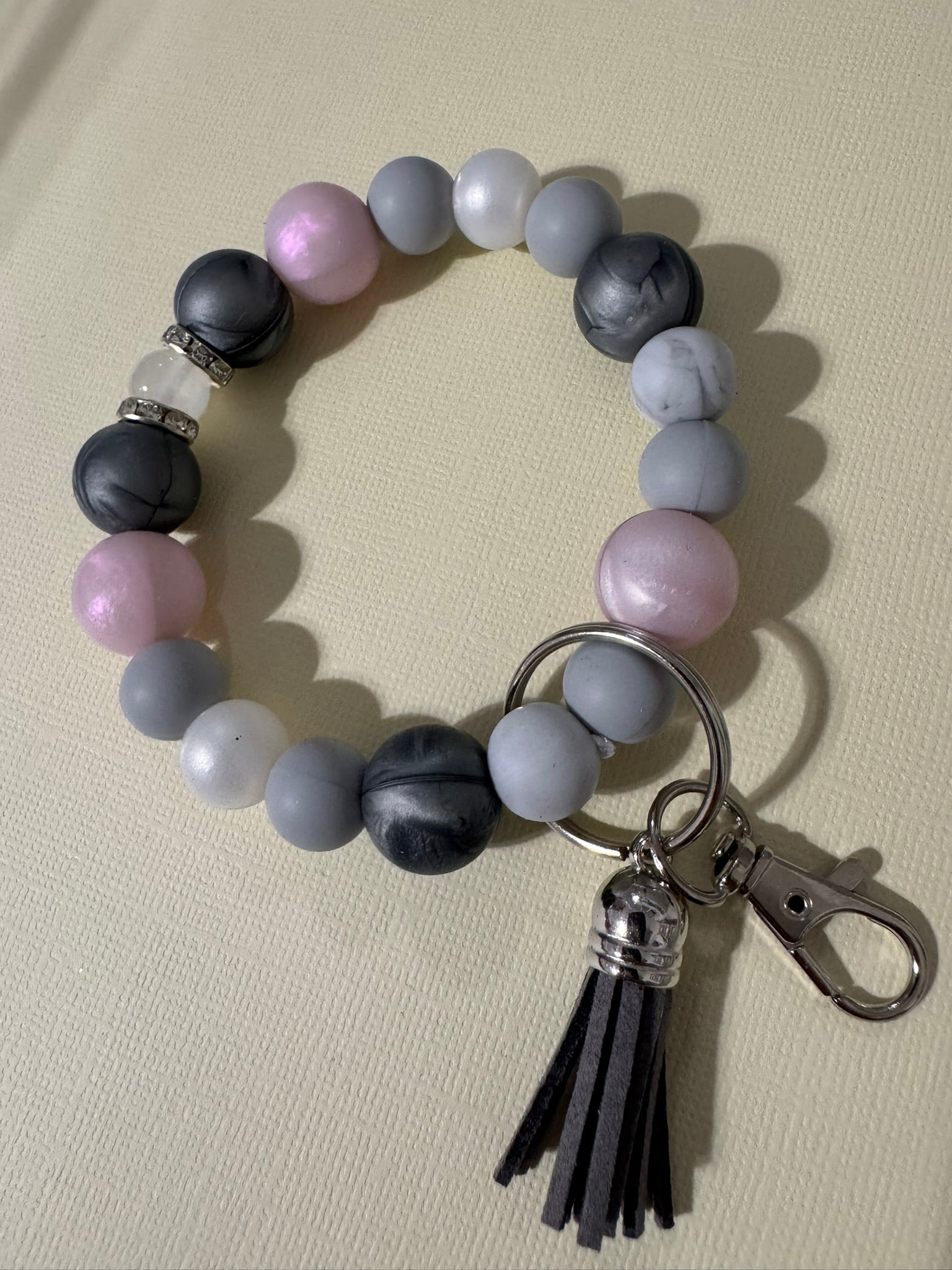 Beaded Wristlet Keychain - Choose Your Color and Style