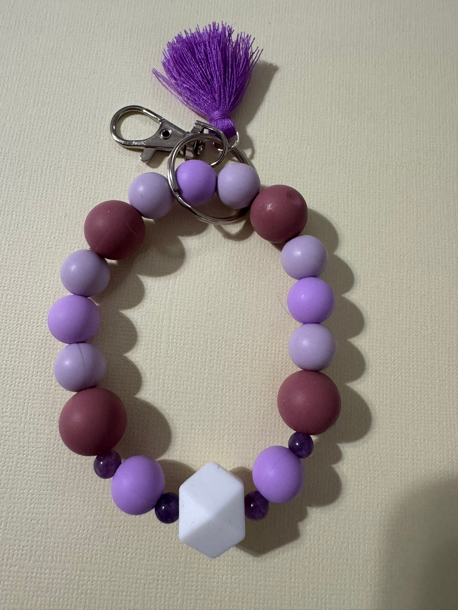 Beaded Wristlet Keychain - Choose Your Color and Style