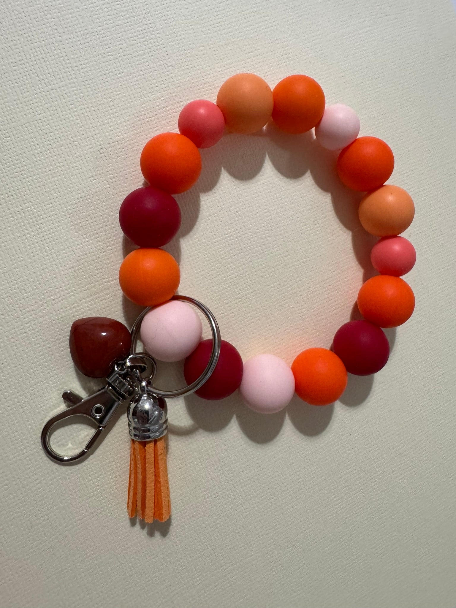 Beaded Wristlet Keychain - Choose Your Color and Style