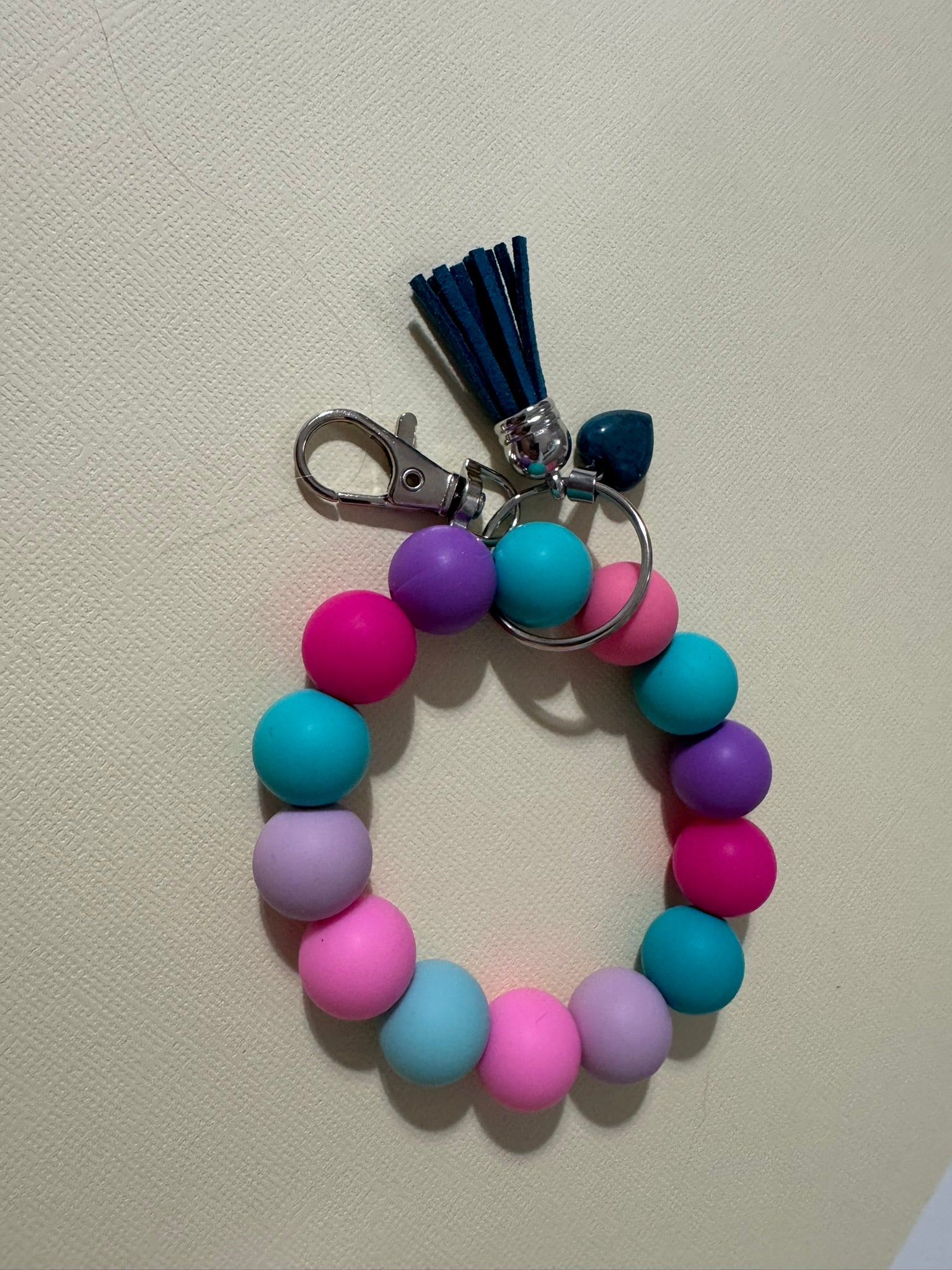 Beaded Wristlet Keychain - Choose Your Color and Style