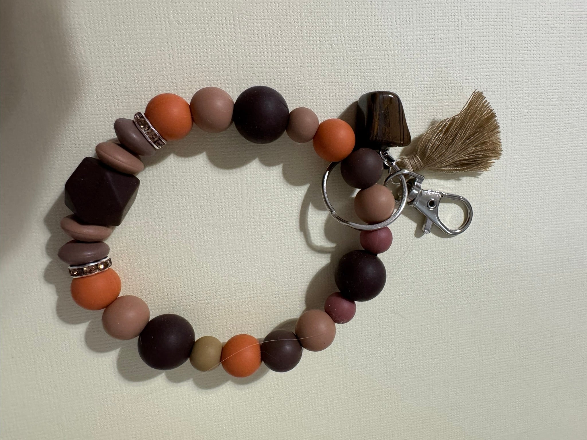 Beaded Wristlet Keychain - Choose Your Color and Style